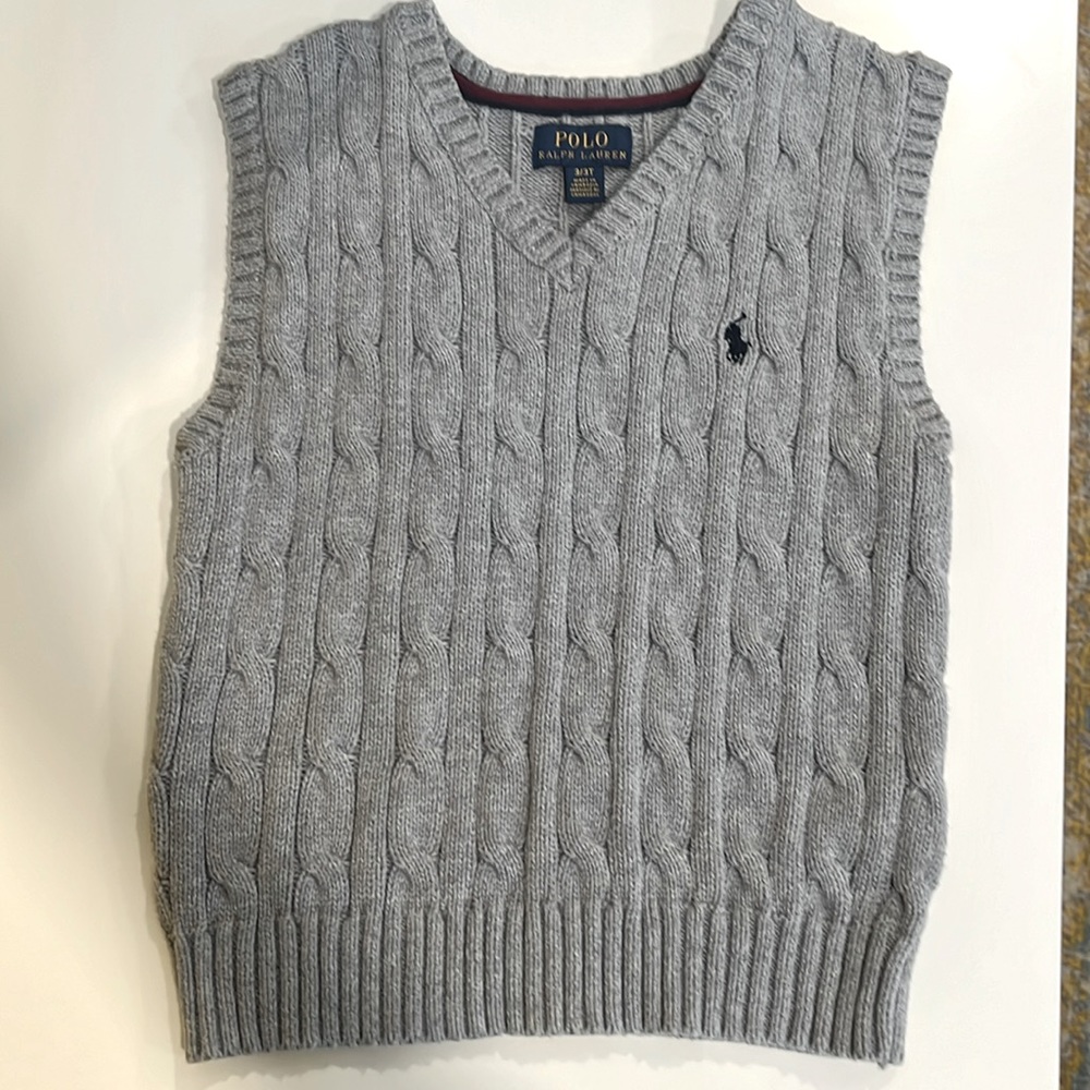 Ralph Lauren Polo 3T Grey Sweater Vest